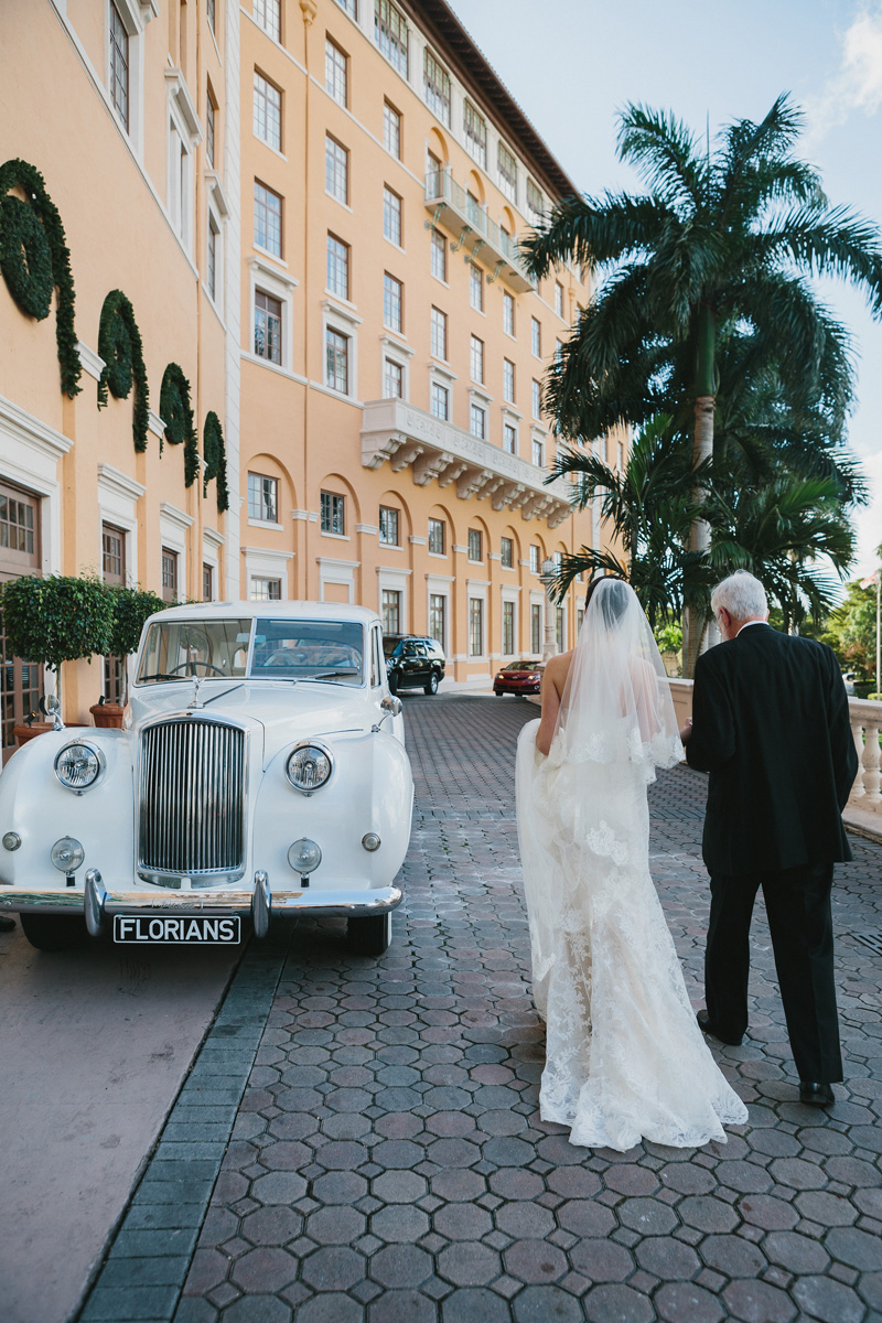 Vintage Rolls Royce Transportation for Bride | The Majestic Vision Wedding Planning | Fairchild Tropical Garden in Coral Gables, FL | www.themajesticvision.com | Robert Madrid Photography