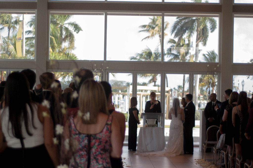 Elegant Silver and White Wedding Ceremony | The Majestic Vision Wedding Planning |Harriet Himmel Theater in Palm Beach, FL | www.themajesticvision.com