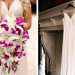 Stunning Cascade Bridal Bouquet with Purple Orchids and White Lillies at The Addison Boca in Palm Beach, FL thumbnail