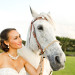 Romantic Bridal Portrait with Horse at International Polo Club in Palm Beach, FL thumbnail
