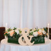 Modern Centerpieces with White Roses and Orange Roses at Marriott Singer Island in Palm Beach, FL thumbnail