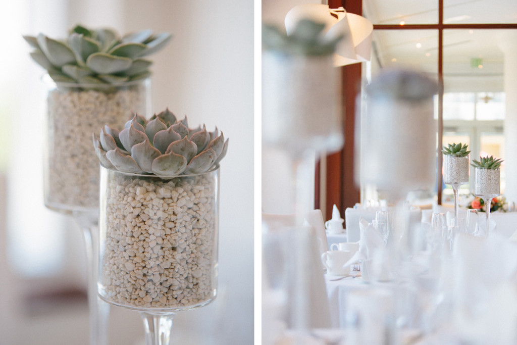 Modern Centerpieces with Succulents | The Majestic Vision Wedding Planning | Marriott Singer Island in Palm Beach, FL | www.themajesticvision.com | Robert Madrid Photography