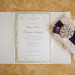 Elegant Purple and Lace Wedding Invitation at Sailfish Marina in Palm Beach, FL thumbnail