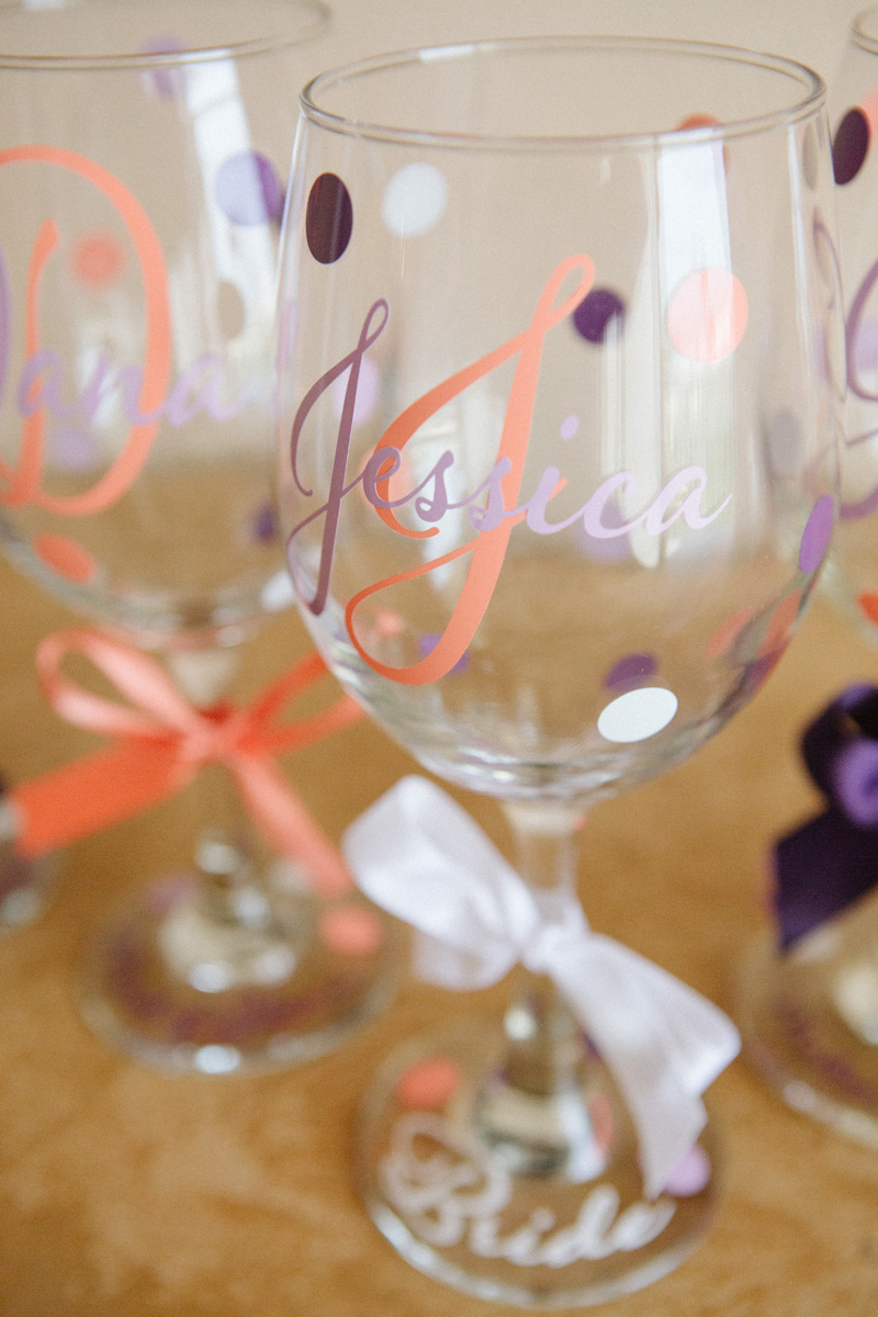 Elegant Personalized Bride Wine Glass | The Majestic Vision Wedding Planning | Sailfish Marina in Palm Beach, FL | www.themajesticvision.com | Robert Madrid Photography
