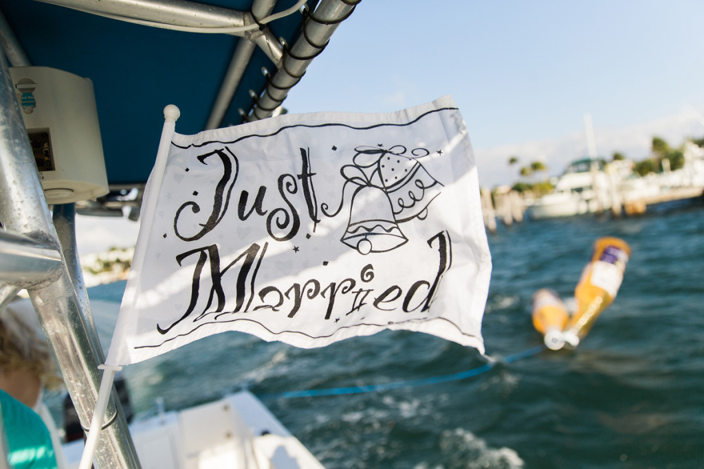 Post-Wedding Ceremony Boat Ride | The Majestic Vision Wedding Planning | Sailfish Marina in Palm Beach, FL | www.themajesticvision.com | Chris Kruger Photography