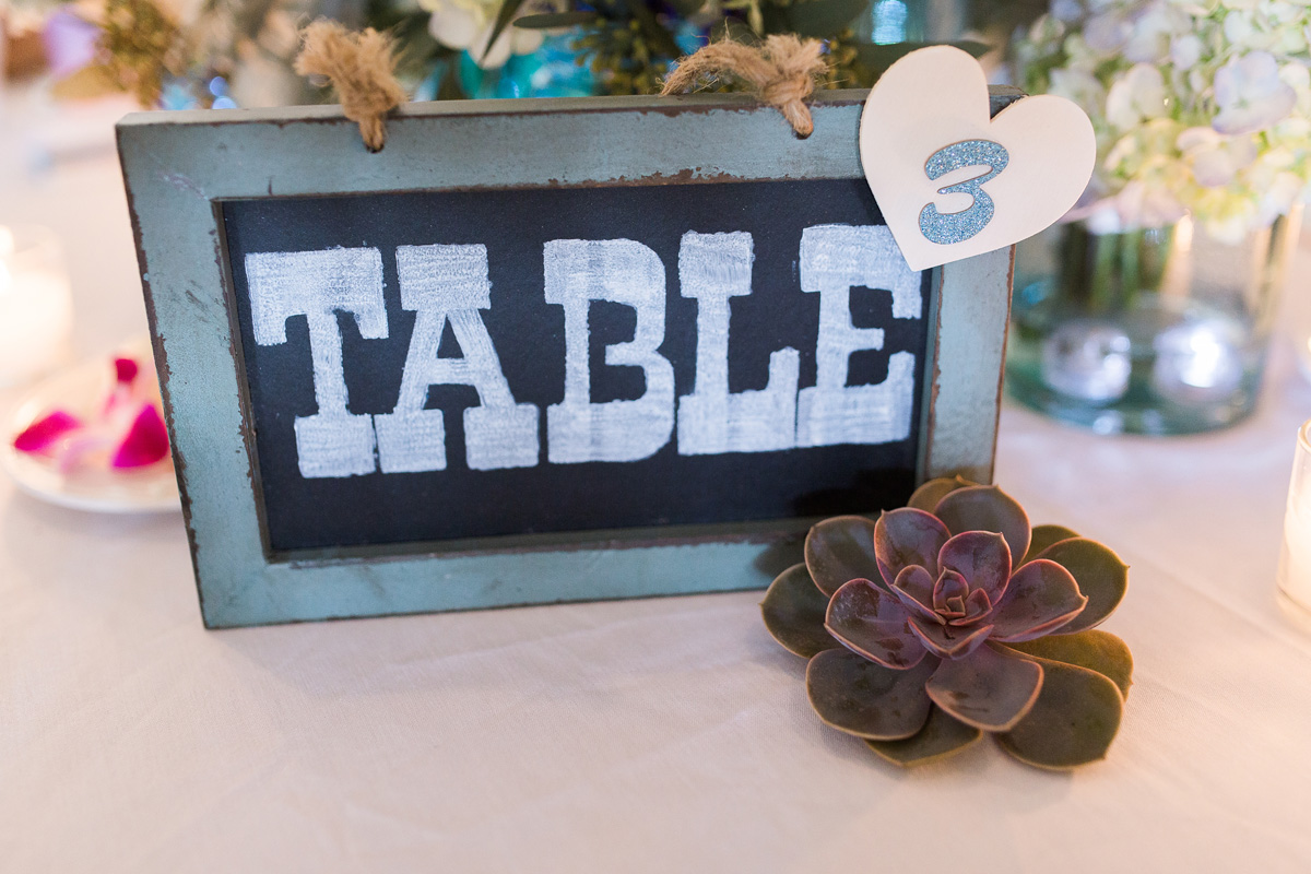 Elegant Table Number with Succulent | The Majestic Vision Wedding Planning | Sailfish Marina in Palm Beach, FL | www.themajesticvision.com | Chris Kruger Photography