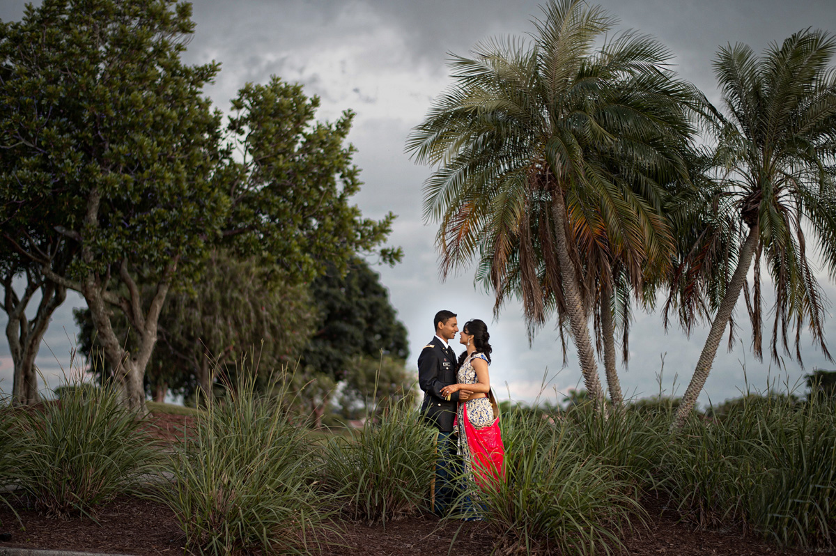 Elegant Bridal Portrait Under Palm Trees | The Majestic Vision Wedding Planning | PGA National in Palm Beach, FL | www.themajesticvision.com | Haring Photography