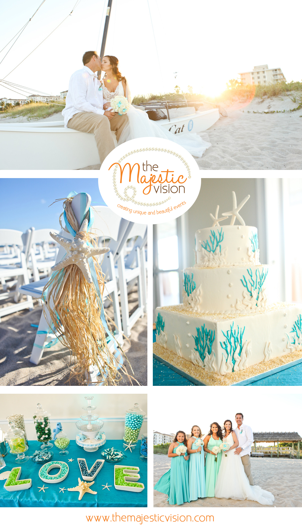 Whimsical and Elegant Beach Wedding | The Majestic Vision Wedding Planning | Palm Beach Shores in Palm Beach, FL | www.themajesticvision.com | Krystal Zaskey Photography