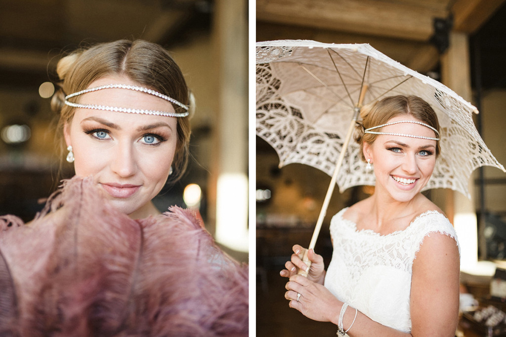 Stunning Bride in Mikaella Gown with Vintage Parasol | The Majestic Vision Wedding Planning | Anodyne Coffee in Milwaukee, WI | www.themajesticvision.com | Elizabeth Haase Photography