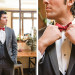 Handsome Groom in Gray Tux with Marsala Bowtie at Anodyne Coffee in Milwaukee, WI thumbnail