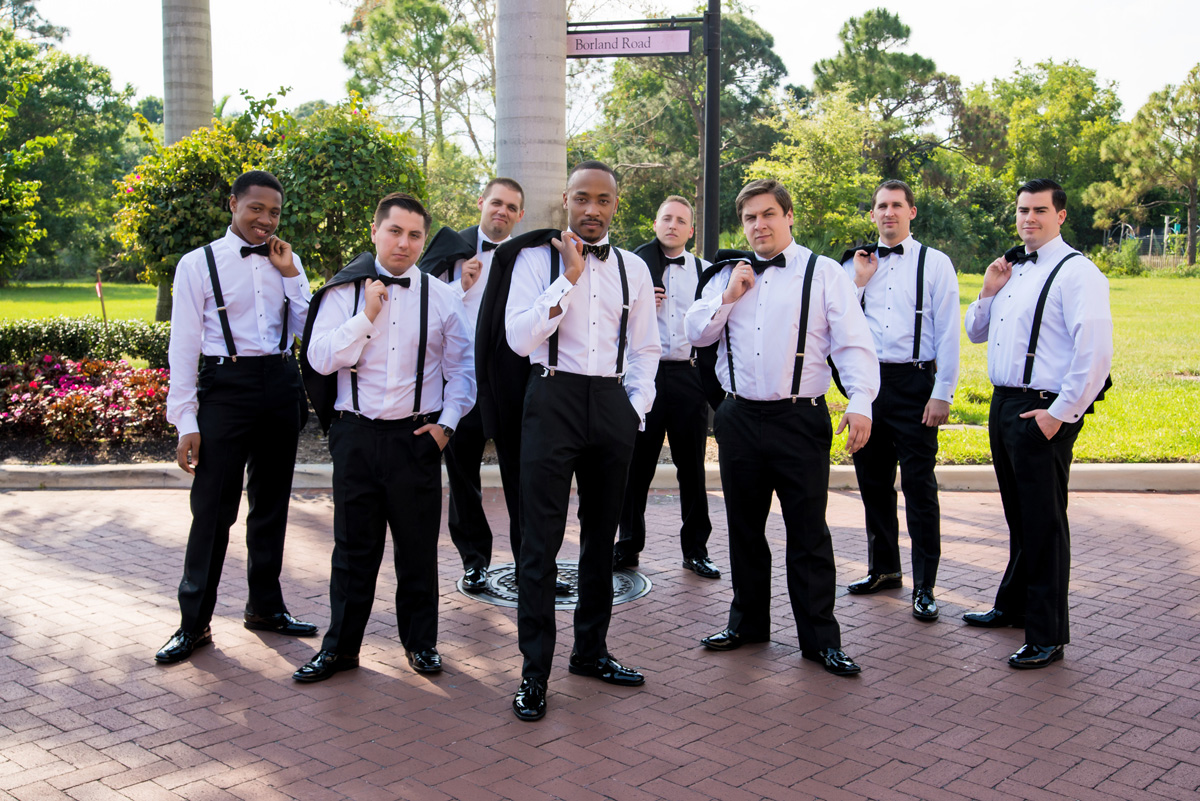 Dapper Groomsmen | The Majestic Vision Wedding Planning | The Borland Center in Palm Beach, FL | www.themajesticvision.com | Enduring Impressions Photography