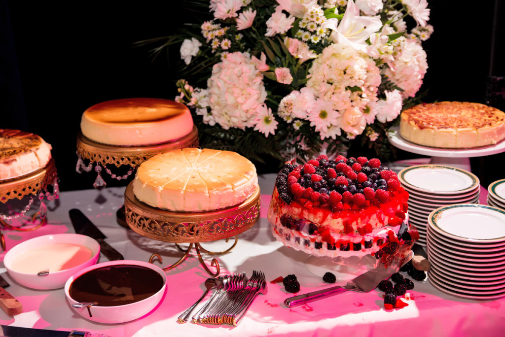 Elegant Cheesecake Dessert Display | The Majestic Vision Wedding Planning | The Borland Center in Palm Beach, FL | www.themajesticvision.com | Enduring Impressions Photography