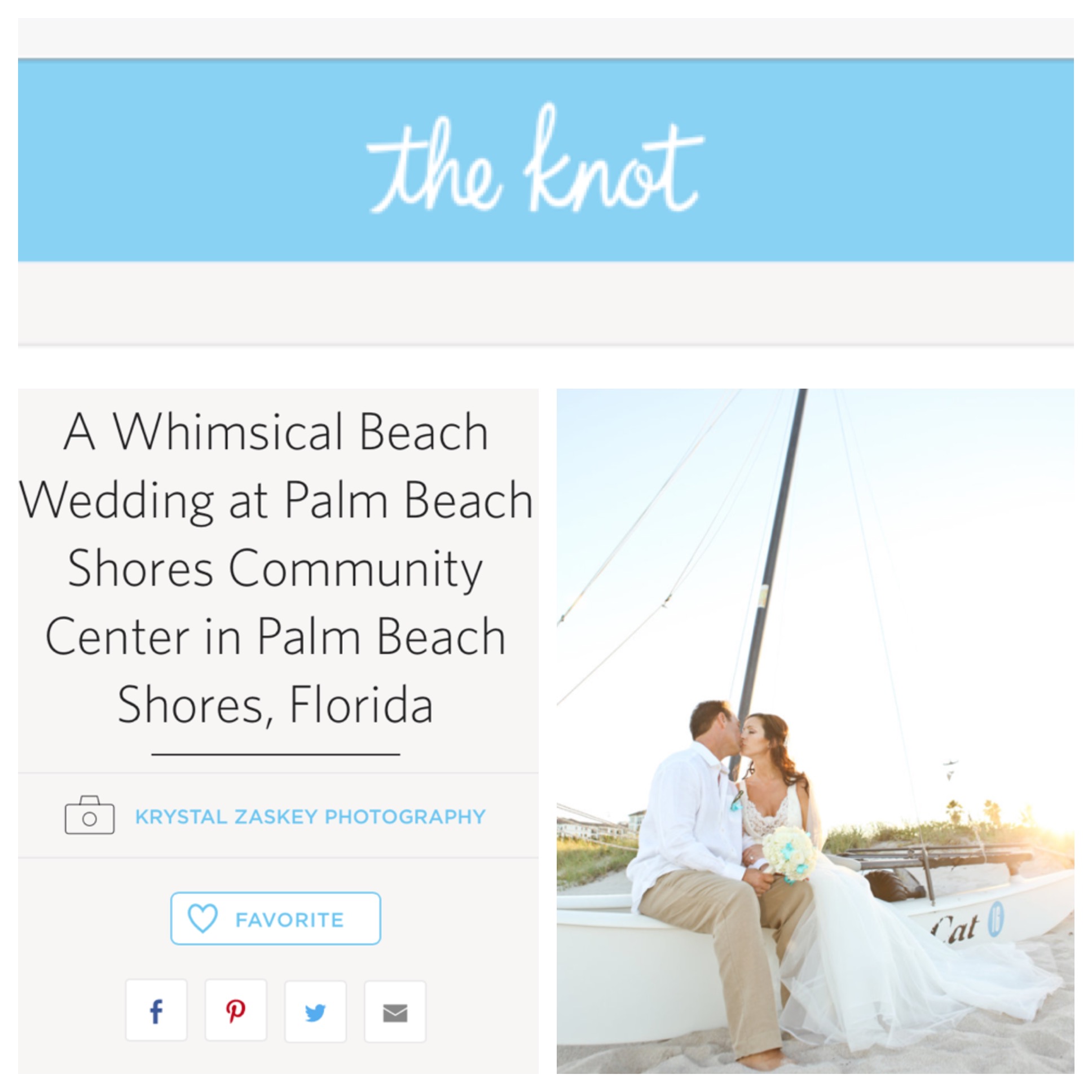Whimsical and Elegant Beach Wedding on TheKnot | The Majestic Vision Wedding Planning | Palm Beach Shores in Palm Beach, FL | www.themajesticvision.com | Krystal Zaskey Photography