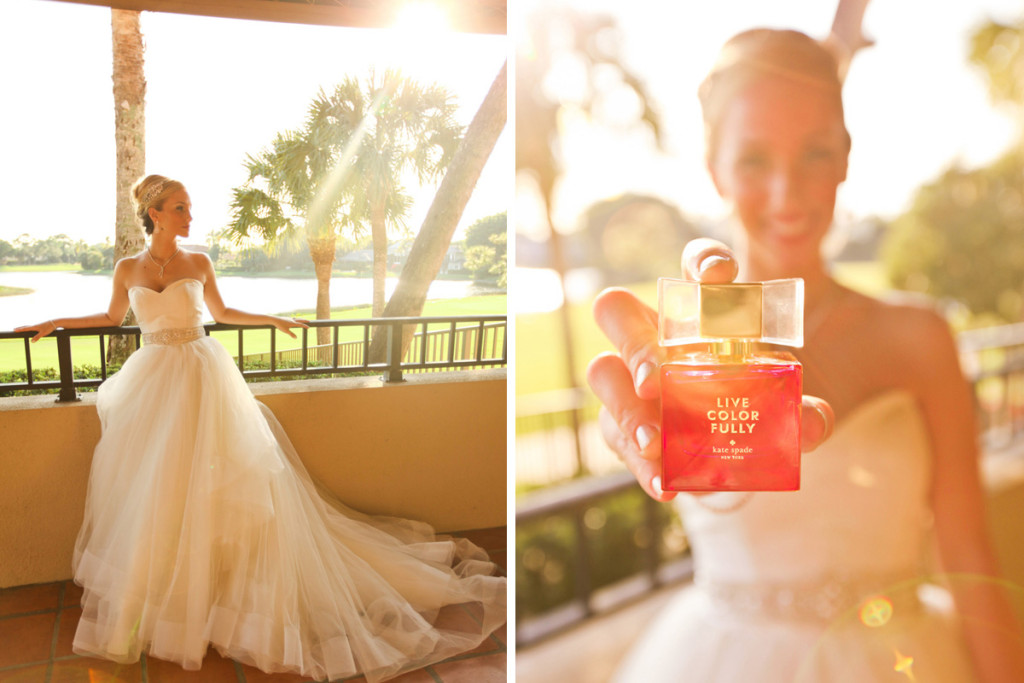 Elegant Kate Spade Live Colorfully Perfume Bottle | The Majestic Vision Wedding Planning | Breakers West in Palm Beach, FL | www.themajesticvision.com | Krystal Zaskey Photography
