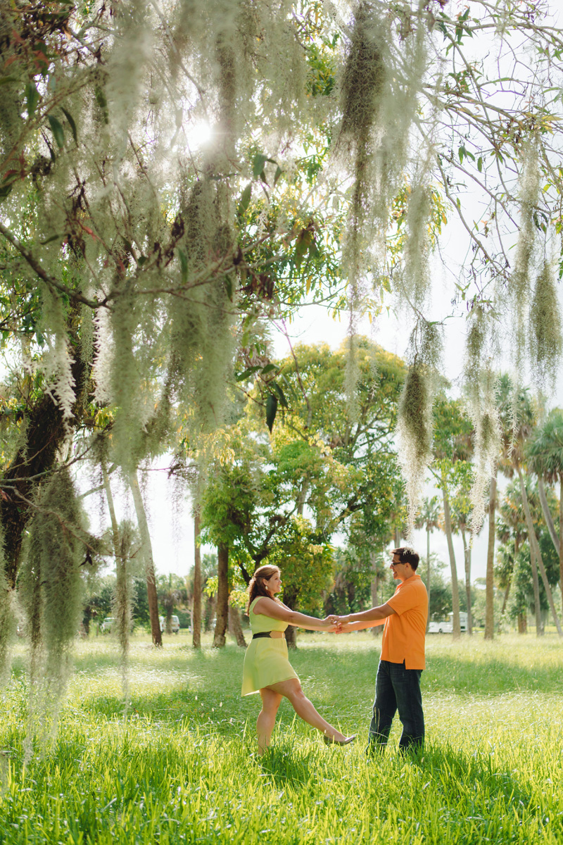 Beautiful Orange and Yellow Engagement Session | The Majestic Vision Wedding Planning | Riverbend Park in Palm Beach, FL | www.themajesticvision.com | Robert Madrid Photography