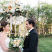 Elegant Ceremony Arch with Cream, Blush and Pink Flowers at Rustic Manor in Milwaukee, WI thumbnail