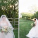 Beautiful Bride in Blush Tara Keely Gown Carrying Elegant Bridal Bouquet with Cream, Blush and Pink Flowers at Rustic Manor in Milwaukee, WI thumbnail